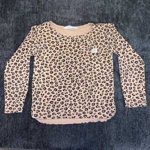 Cute cheetah print long sleeve shirt